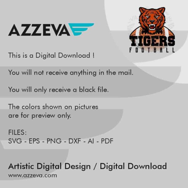 Tigers Football SVG Design Read me azzeva.com 22105255