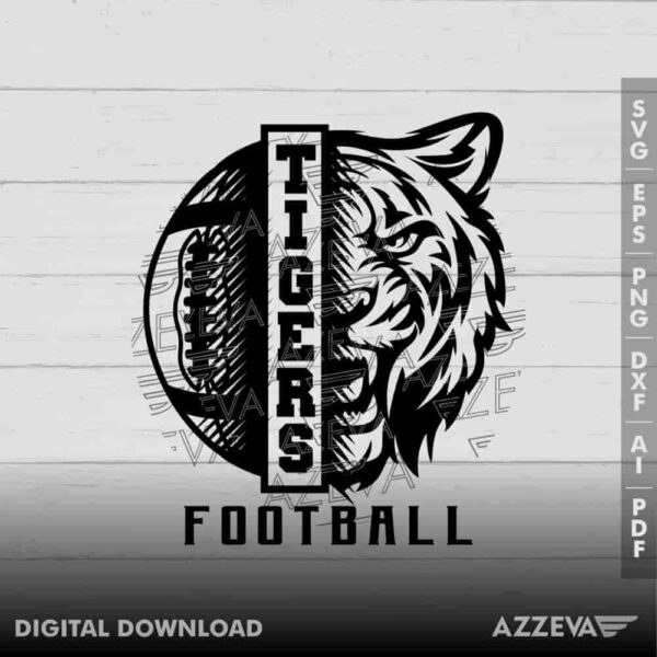 Tigers Football SVG Design azzeva.com 22100494