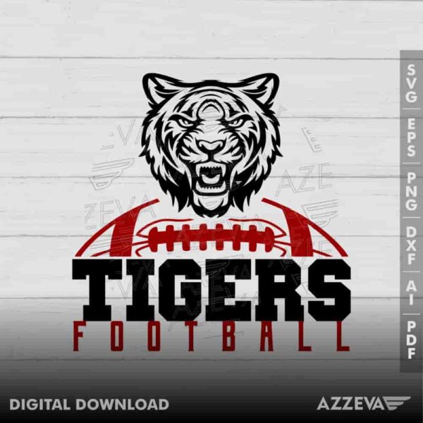 Tigers Football SVG Design azzeva.com 22105256
