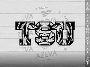 Tigers In Tsu Letters SVG Design azzeva.com 22100107