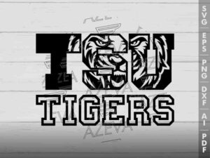 Tigers In Tsu Letters SVG Design azzeva.com 22100216