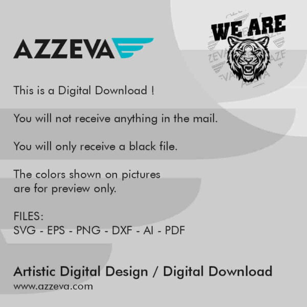 Tigers Mascot SVG Design Read me azzeva.com 22100044