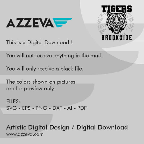 Tigers Mascot SVG Design Read me azzeva.com 22100688