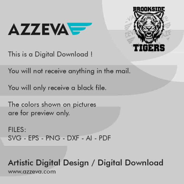 Tigers Mascot SVG Design Read me azzeva.com 22100815