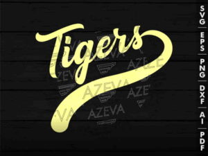 Tigers Mascot SVG Design azzeva.com 22100358