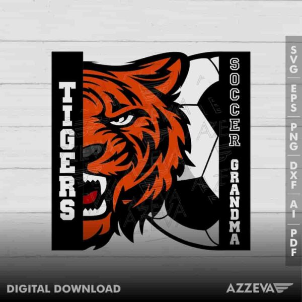 Tigers Soccer Grandma SVG Design azzeva.com 22105316