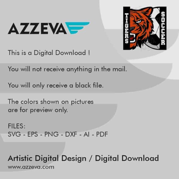Tigers Soccer SVG Design Read me azzeva.com 22105313