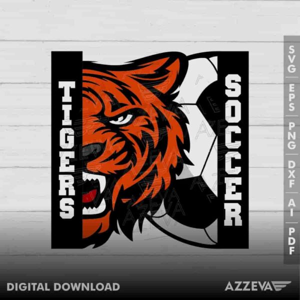 Tigers Soccer SVG Design azzeva.com 22105313