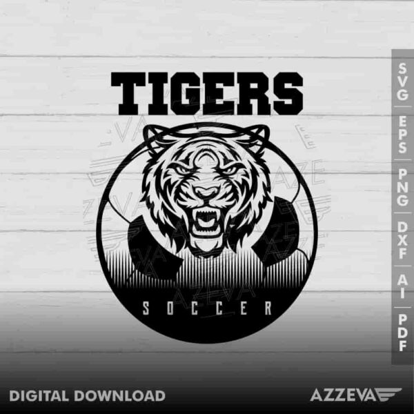 Tigers Soccer SVG Design azzeva.com 22105324