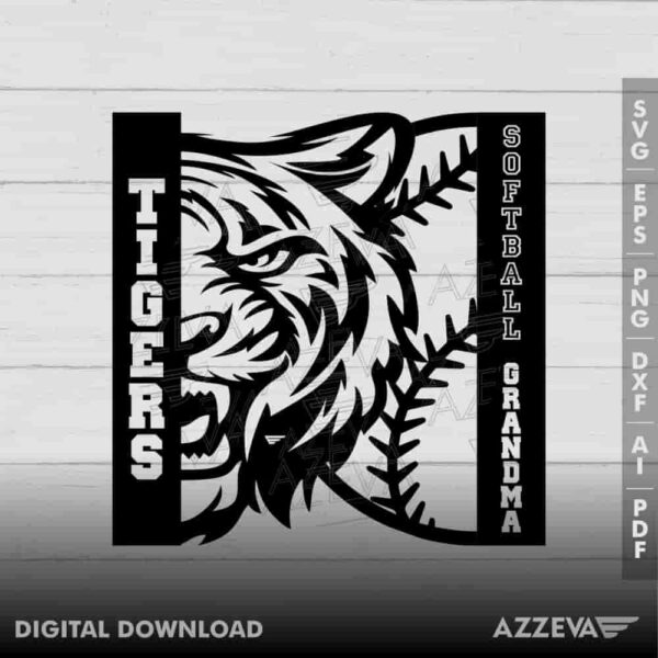 Tigers Softball Grandma SVG Design azzeva.com 22105307