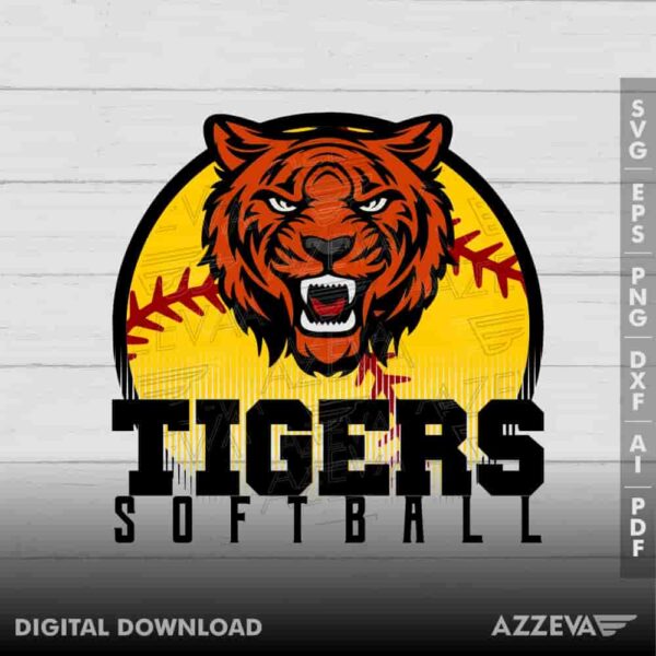 Tigers Softball SVG Design azzeva.com 22105311