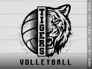 Tigers Volleyball SVG Design azzeva.com 22100495