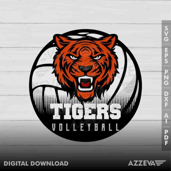 Tigers Volleyball SVG Design azzeva.com 22105267