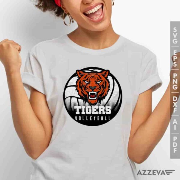 Tigers Volleyball SVG Tshirt Design azzeva.com 22105267