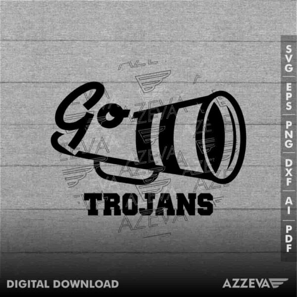 Trojans Go Megaphone SVG Design azzeva.com 22100751