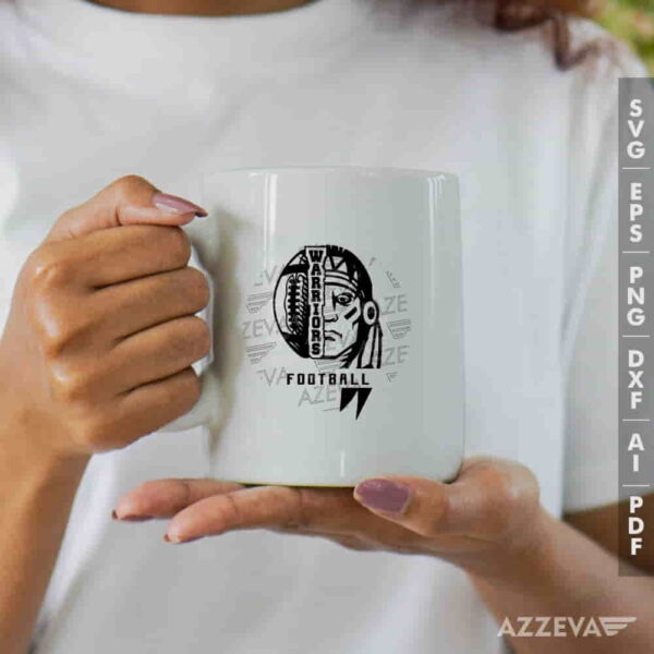 Warriors Football SVG Mug Design azzeva.com 22100390