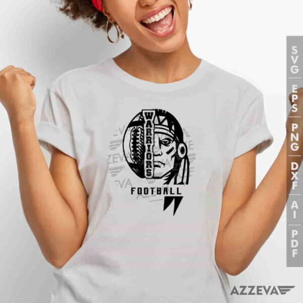 Warriors Football SVG Tshirt Design azzeva.com 22100390