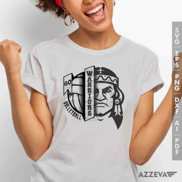 Warriors Volleyball SVG Tshirt Design azzeva.com 22100489