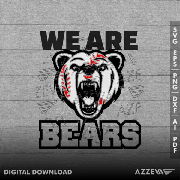 We Are Bears Baseball SVG Design azzeva.com 22100389