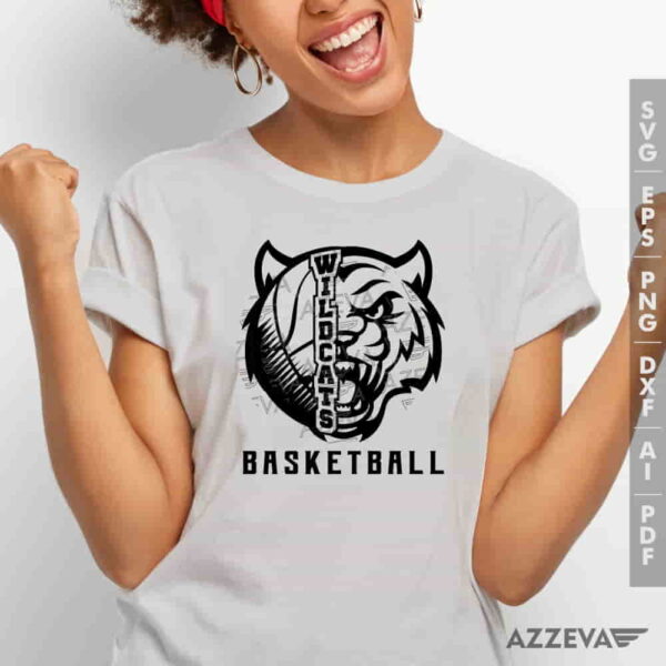Wildcats Basketball SVG Tshirt Design azzeva.com 22100346