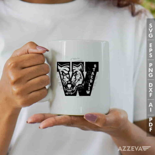 Wildcats In W Letter SVG Mug Design azzeva.com 22100349