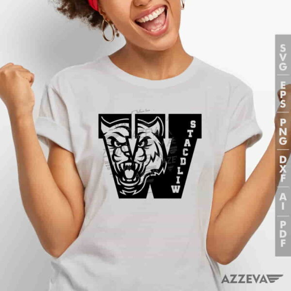 Wildcats In W Letter SVG Tshirt Design azzeva.com 22100349