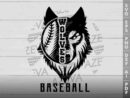 Wolves Baseball SVG Design azzeva.com 22100207