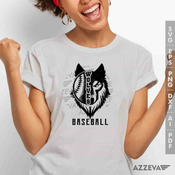Wolves Baseball SVG Tshirt Design azzeva.com 22100207