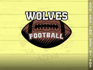 Wolves Football Ball SVG Design azzeva.com 22104798