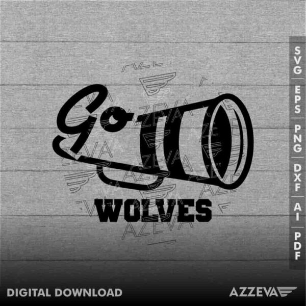 Wolves Go Megaphone SVG Design azzeva.com 22100756