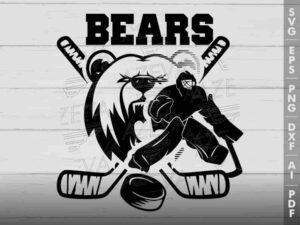 Bears Hockey Goalie SVG Design azzeva.com 22105600