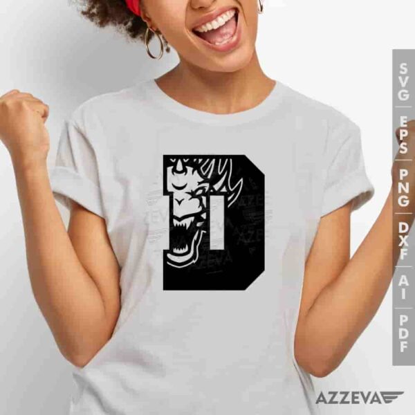 Dragons In D Letter SVG Tshirt Design azzeva.com 22105603