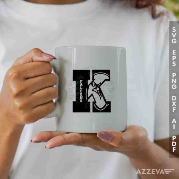 Falcons In K Letter SVG Mug Design azzeva.com 22105609