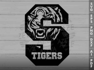 Tigers In S Letter SVG Design azzeva.com 22105738