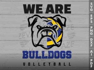 We Are Bulldogs Volleyball SVG Design azzeva.com 22105731