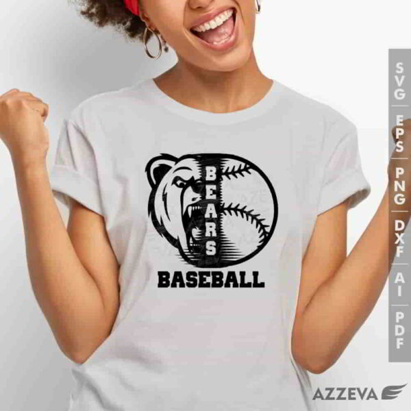 bear baseball svg tshirt design azzeva.com 23100159