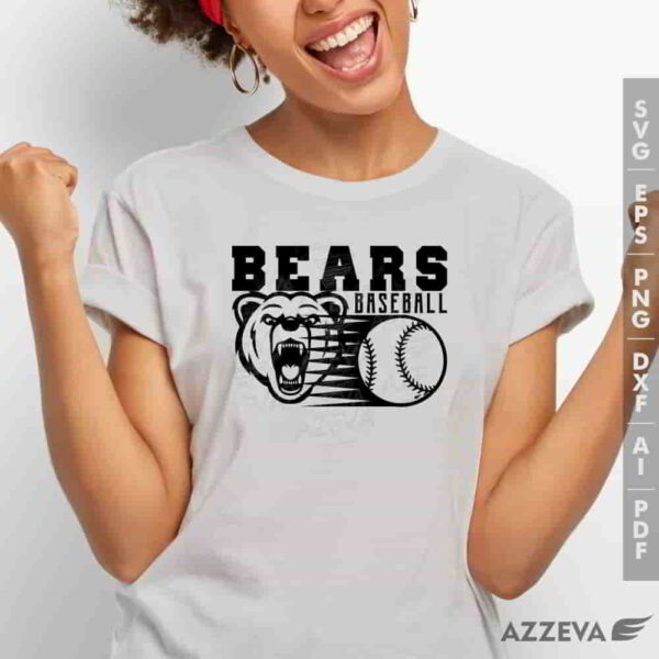 bear baseball svg tshirt design azzeva.com 23100532