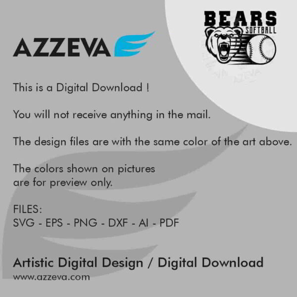 bear softball svg design readme azzeva.com 23100572