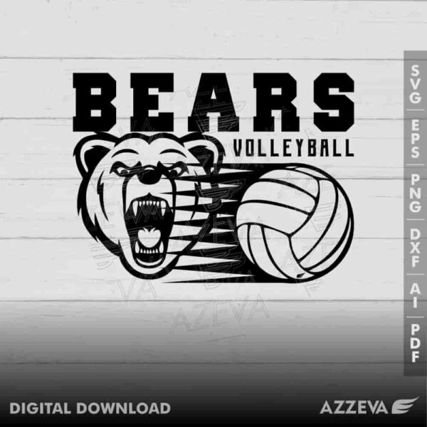 bear volleyball svg design azzeva.com 23100412