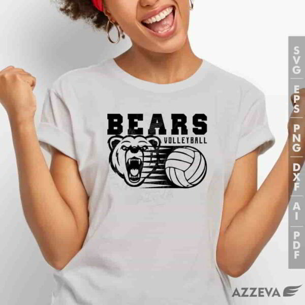 bear volleyball svg tshirt design azzeva.com 23100412