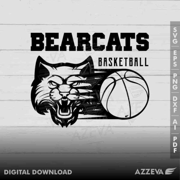 bearcat basketball svg design azzeva.com 23100517