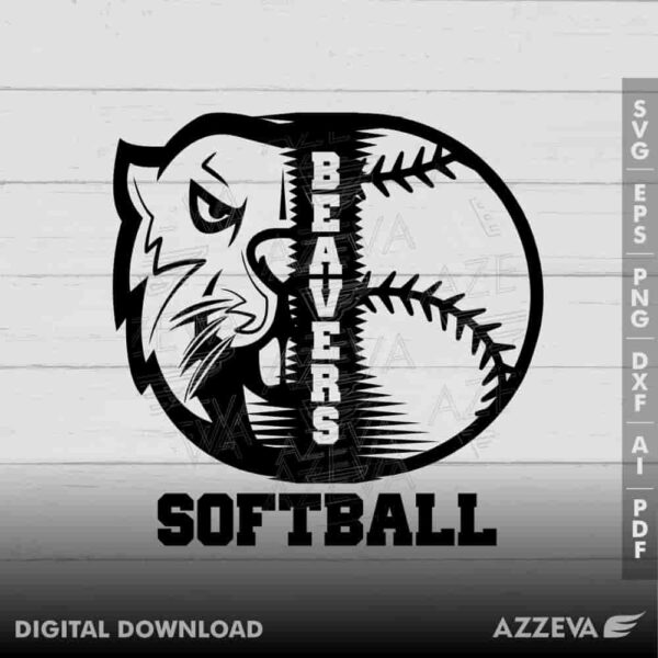beaver softball svg design azzeva.com 23100237