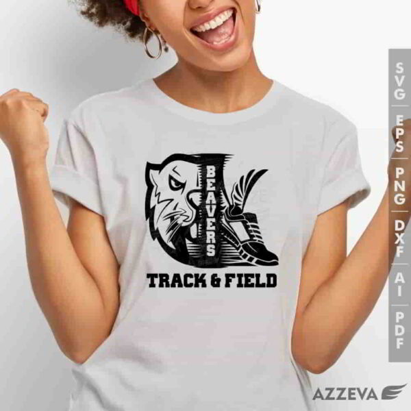 beaver track field svg tshirt design azzeva.com 23100337