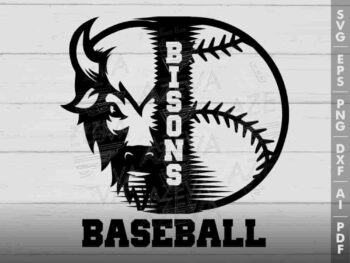 bison baseball svg design azzeva.com 23100201