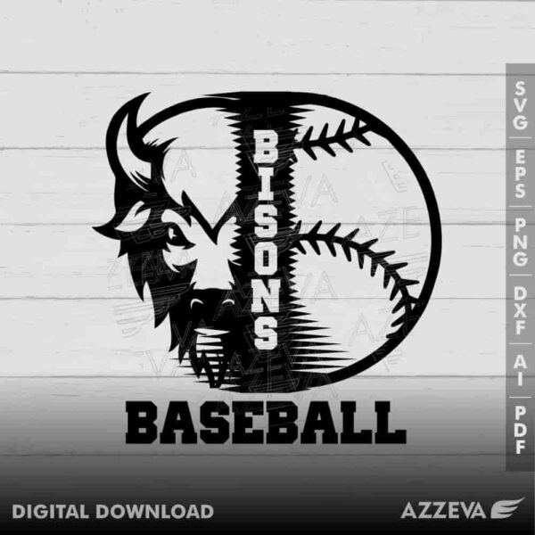 bison baseball svg design azzeva.com 23100201