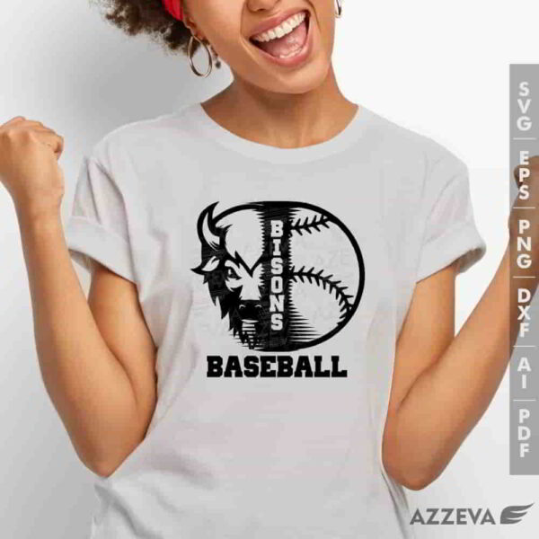 bison baseball svg tshirt design azzeva.com 23100201