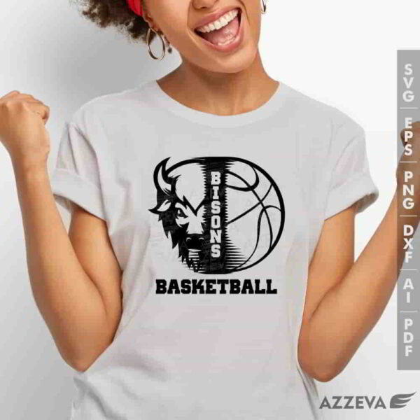 bison basketball svg tshirt design azzeva.com 23100101