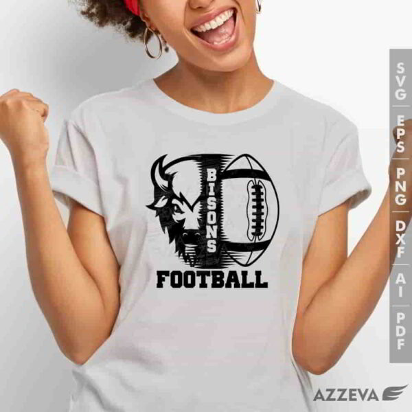 bison football svg tshirt design azzeva.com 23100051