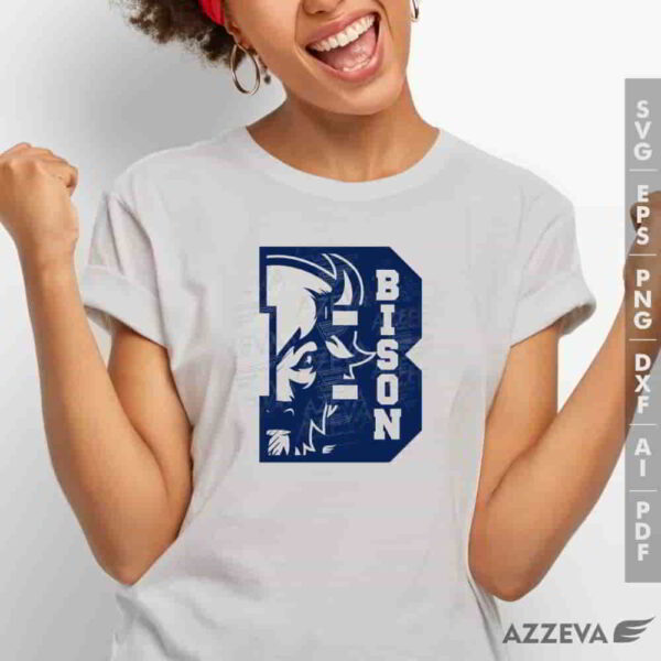bison in b letter svg tshirt design azzeva.com 23100734