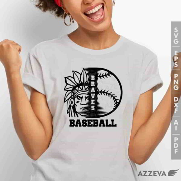 brave baseball svg tshirt design azzeva.com 23100181